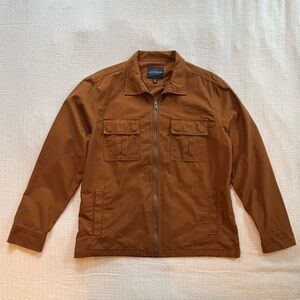 Lucky Brand Sienna Brown 100% Cotton Men’s Large Zip-Up Utility Jacket